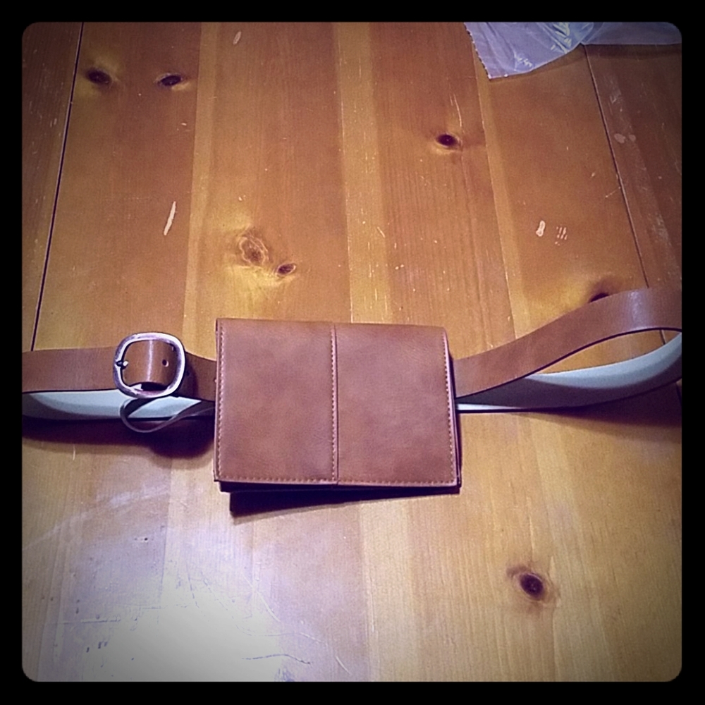 Faux Leather Purse Belt